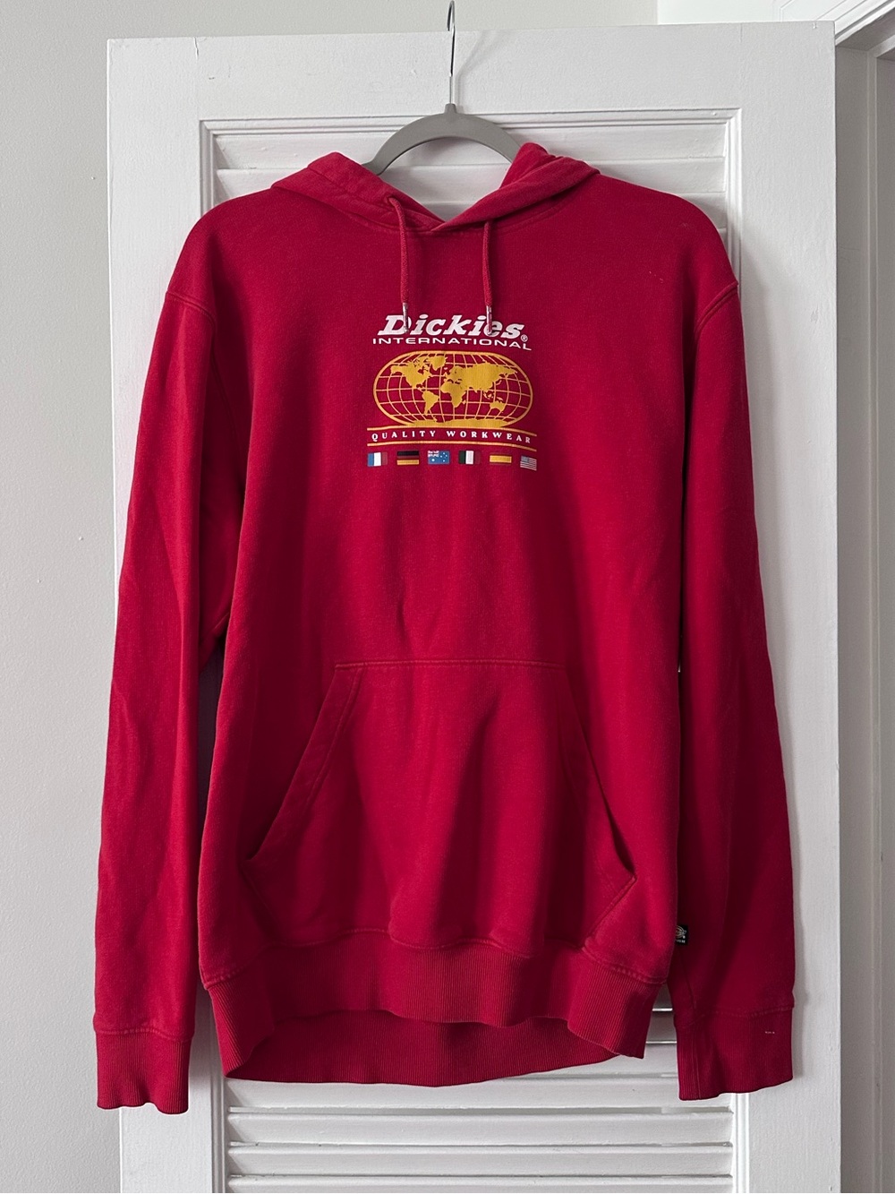 Title: Dickies Skateboarding “International” Hoodie — Size S — Crimson Red